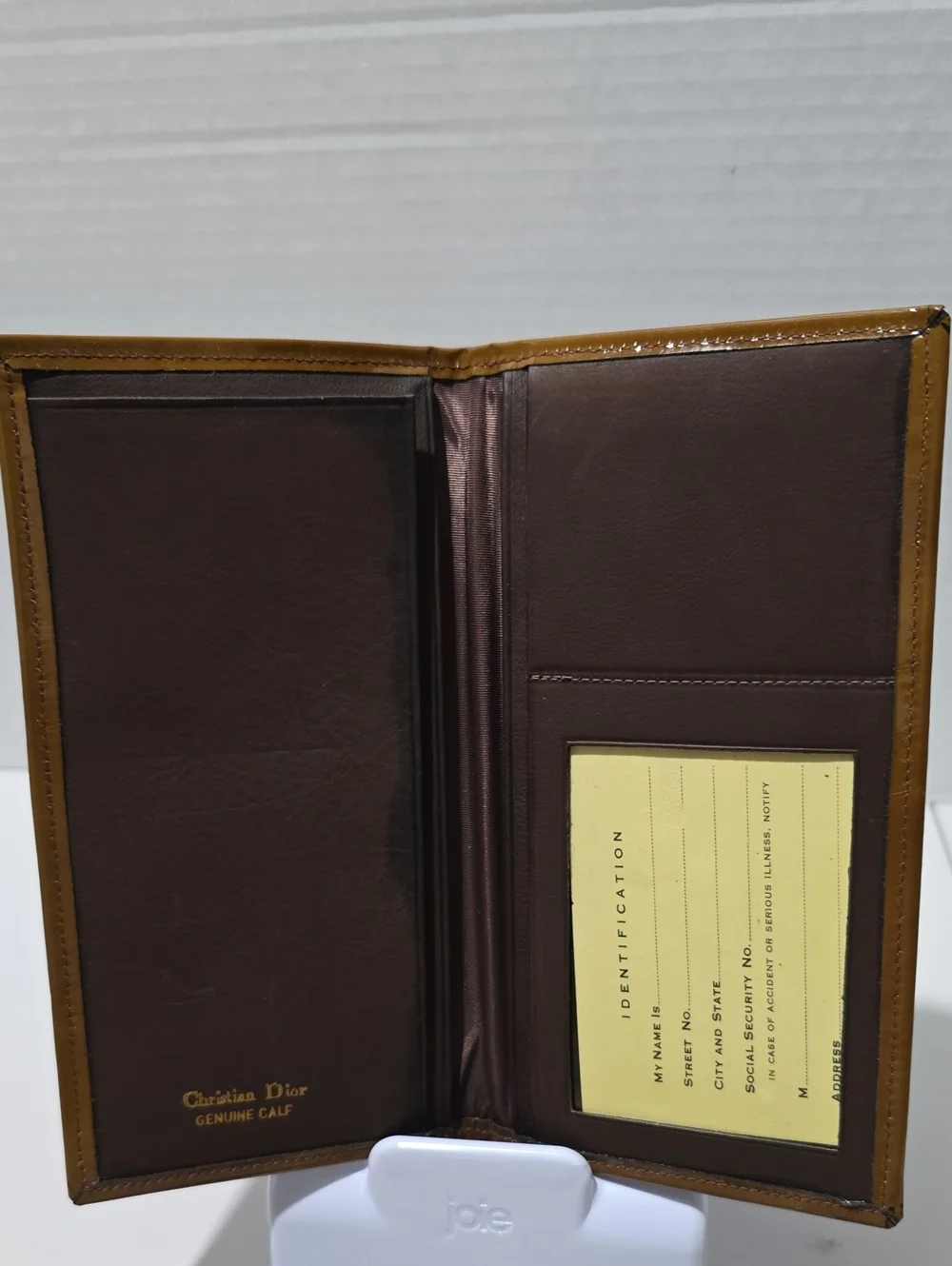 NPS Vintage Christian Dior Genuine Calf Leather Long Wallet Checkbook Cover